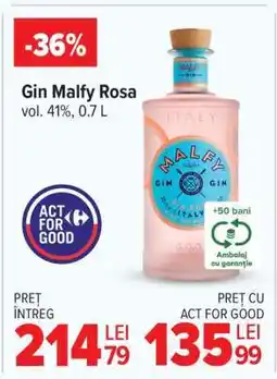 Carrefour Gin Malfy Rosa Ofertă