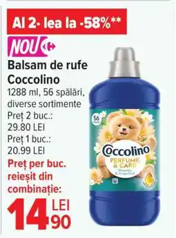 Carrefour Balsam de rufe Coccolino Ofertă