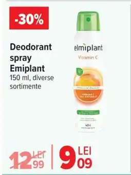 Carrefour Deodorant spray Elmiplant Ofertă