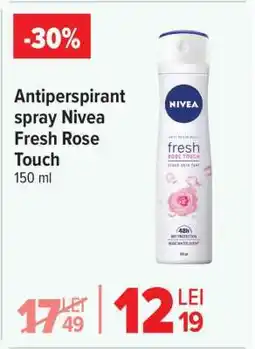 Carrefour Antiperspirant spray Nivea Fresh Rose Touch Ofertă