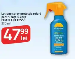 Supeco Loţiune spray protecție solară pentru faţă şi corp ELMIPLANT FPS50 Ofertă