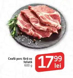 Supeco Ceafă porc fără os feliatǎ Ofertă