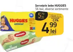 Supeco Şerveţele bebe HUGGIES Ofertă