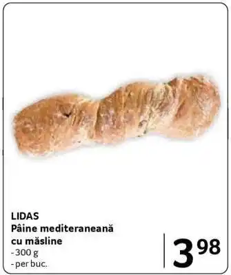 Selgros LIDAS Pâine mediteraneană cu măsline Ofertă