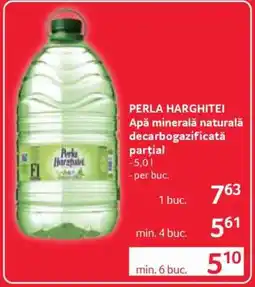 Selgros PERLA HARGHITEI Apă minerală naturală decarbogazificată parţial Ofertă
