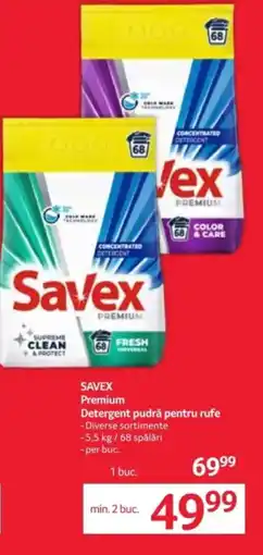 Selgros SAVEX Premium Detergent pudră pentru rufe Ofertă