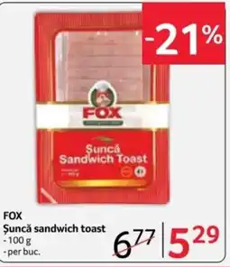 Selgros FOX Şuncă sandwich toast Ofertă
