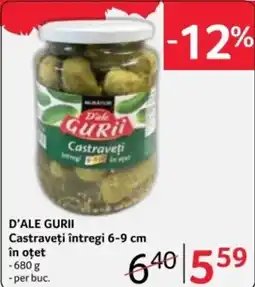 Selgros D'ALE GURII Castraveţi întregi 6-9 cm în oțet Ofertă