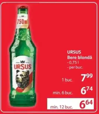 Selgros URSUS Bere blondǎ Ofertă