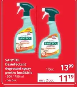 Selgros SANYTOL Dezinfectant degresant spray pentru bucătărie Ofertă