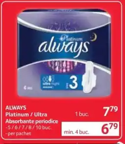Selgros ALWAYS Platinum / Ultra Absorbante periodice Ofertă