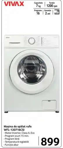 Selgros Maşina de spălat rufe WFL-120716CSI Ofertă