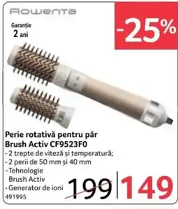 Selgros Perie rotativă pentru păr Brush Activ CF9523F0 Ofertă