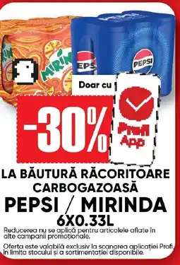 PROFI La băutură răcoritoare carbogazoasă Pepsi / Mirinda Ofertă