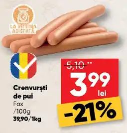 PROFI Crenvursti de pui Fox Ofertă