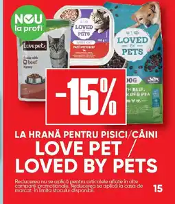 PROFI La hrană pentru pisici/câini Love pet/ Loved by pets Ofertă