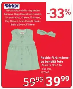 Selgros Rochie fără mâneci cu bentiță fete Ofertă