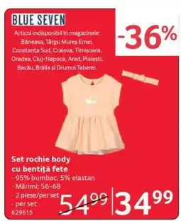 Selgros Set rochie body cu bentiță fete Ofertă