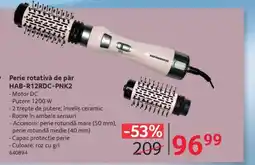 Selgros Perie rotativă de păr HAB-R12RDC-PNK2 Ofertă