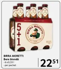 Selgros BIRRA MORETTI Ofertă
