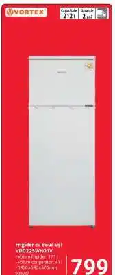 Selgros Frigider cu două uși VDD225WH01V Ofertă