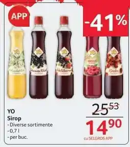 Selgros YO Sirop Ofertă