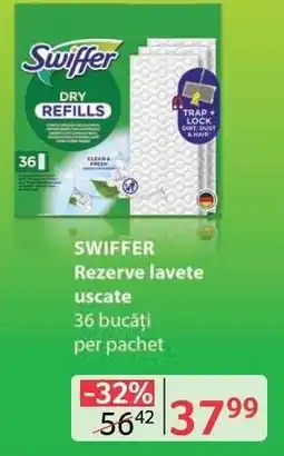 Selgros SWIFFER Rezerve lavete uscate Ofertă