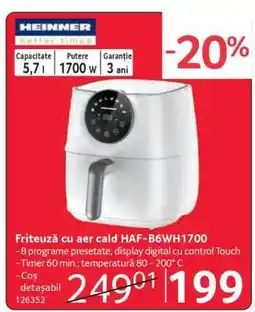 Selgros Friteuză cu aer cald HAF-B6WH1700 Ofertă
