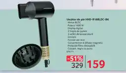 Selgros Uscător de păr HHD-R16BLDC-BK Ofertă