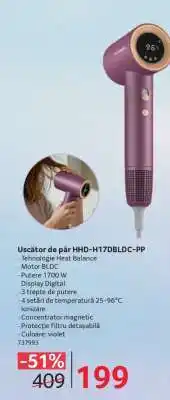 Selgros Uscător de păr HHD-H17DBLDC-PP Ofertă