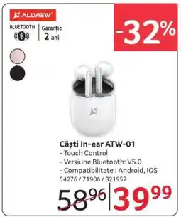 Selgros Căști In-ear ATW-01 Ofertă