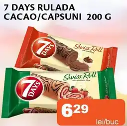 Unicarm 7 days rulada cacao/capsuni Ofertă