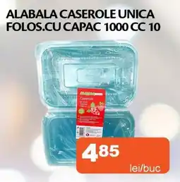 Unicarm Alabala caserole unica folos.cu capac 1000 cc 10 Ofertă