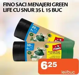 Unicarm Fino saci menajeri green life cu snur 15 buc Ofertă