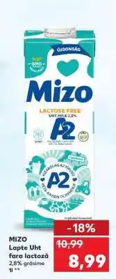 Kaufland MIZO Lapte Uht fără lactoză 2,8% grăsime 1l Ofertă