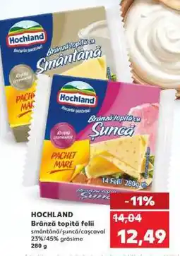 Kaufland HOCHLAND Brânză topită felii Ofertă