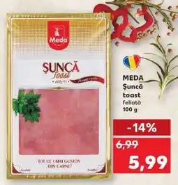 Kaufland MEDA Șuncă toast feliată 100 g Ofertă
