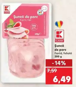 Kaufland Șuncă de porc Ofertă