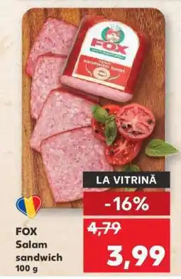 Kaufland FOX Salam sandwich 100 g Ofertă