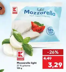 Kaufland Mozzarella Light Ofertă