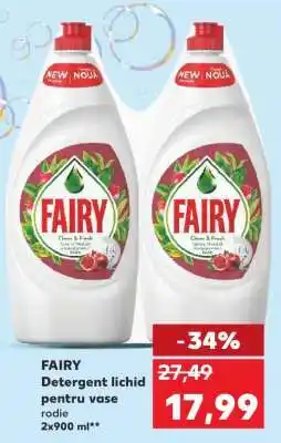 Kaufland FAIRY Detergent lichid pentru vase rodie Ofertă