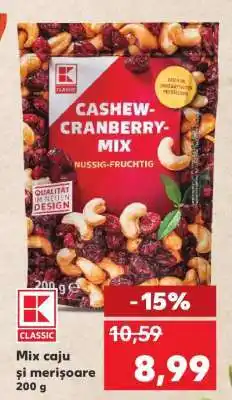 Kaufland Mix caju și merișoare 200 g Ofertă