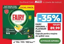 Kaufland FAIRY ORIGINAL/ PLATINUM PLUS Ofertă