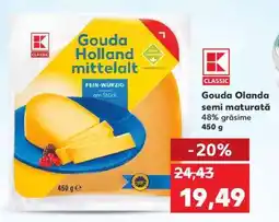 Kaufland Gouda Olanda semi maturată Ofertă