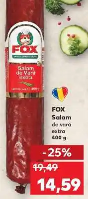 Kaufland FOX Salam de vară extra 400 g Ofertă