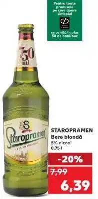 Kaufland STAROPRAMEN Bere blondă Ofertă