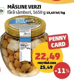 Penny Măsline verzi fără sâmburi, 1650 g Ofertă