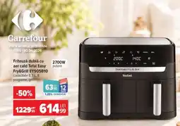 Carrefour Friteuză dublă cu aer cald Tefal Easy Fry&Grill EY905B10 Ofertă