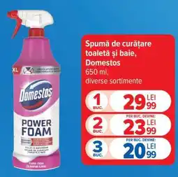Carrefour Spumă de curățare toaletă și baie, Domestos Ofertă