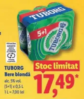 Lidl TUBORG Bere blondă Ofertă